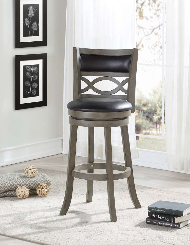 New Classic Furniture - Manchester 29in Bar Stool-Ant Gray With Pu Seat - S1128-BS-PG veiw 5