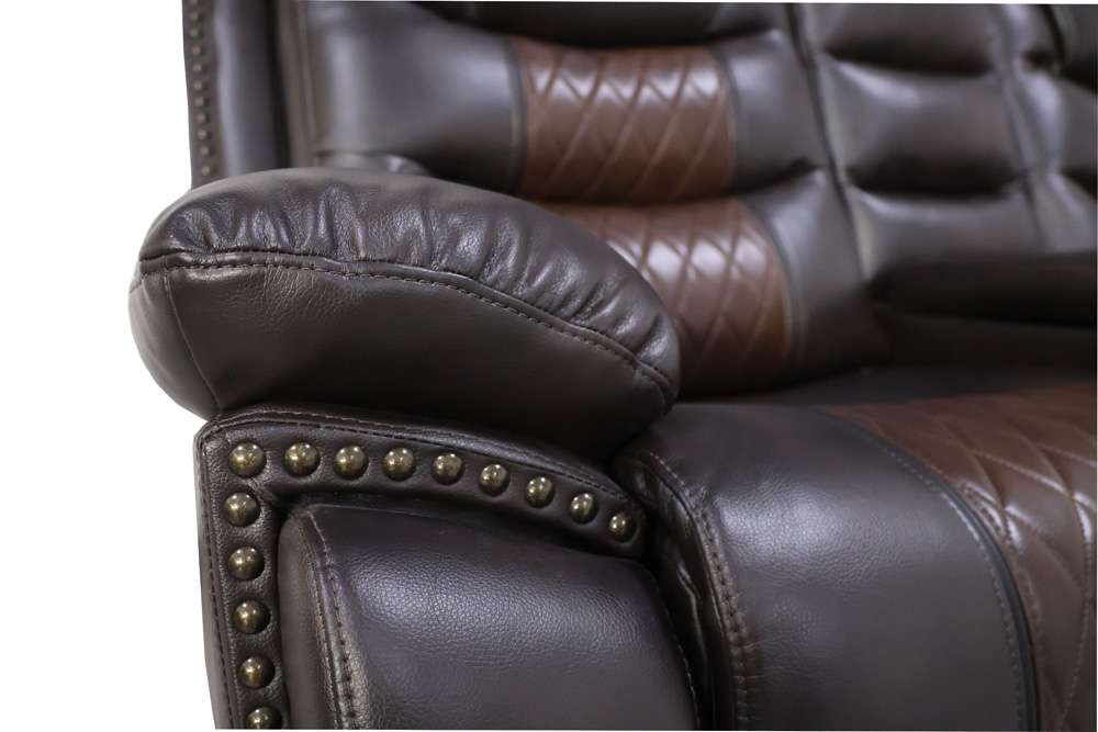 New Classic Furniture - Nikko Console Loveseat W/Pwr Fr-Brown - U7005-25P1-BRN veiw 5