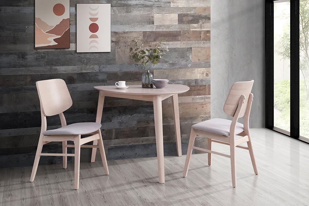 New Classic Furniture - Oscar Corner Table And 2 Chairs - White Ash - 40-1651W-D2C veiw 1