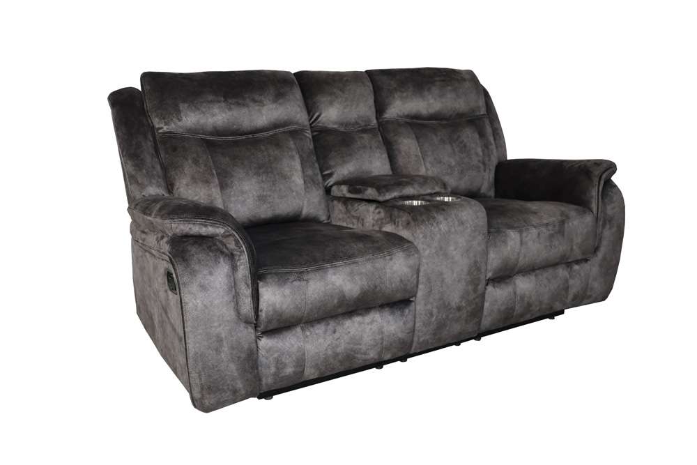 New Classic Furniture - Park City Console Loveseat W/ Dual Recliners-Slate - U456-25-SGY veiw 1
