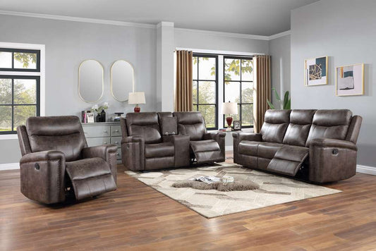 New Classic Furniture - Quade Sofa W/Dual Recliner-Mocha - U1798-30-MCH veiw 2