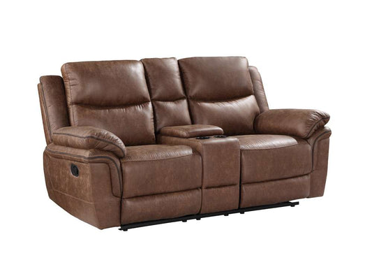 New Classic Furniture - Ryland Console Loveseat W/ Dual Recliners-Brown - U5985-25-BRN veiw 2