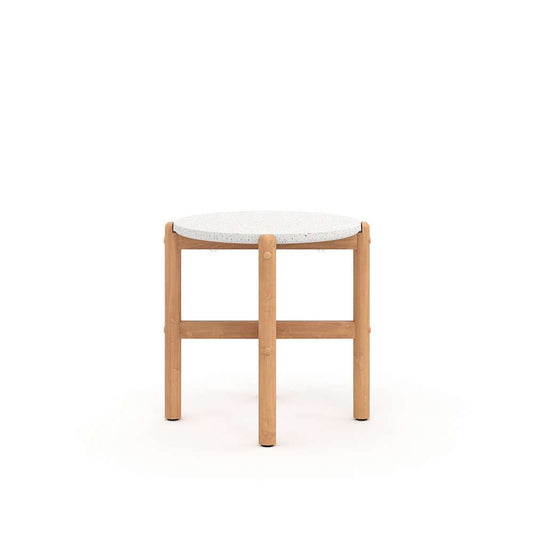 New Classic Furniture - Solstice Outdoor Solid Wood End Table With Terazzo Top - 60-823-ET veiw 2