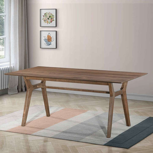 New Classic Furniture - Thea 70in Rectangular Wood Dining Table - Walnut Brown - D1750-10 view 2