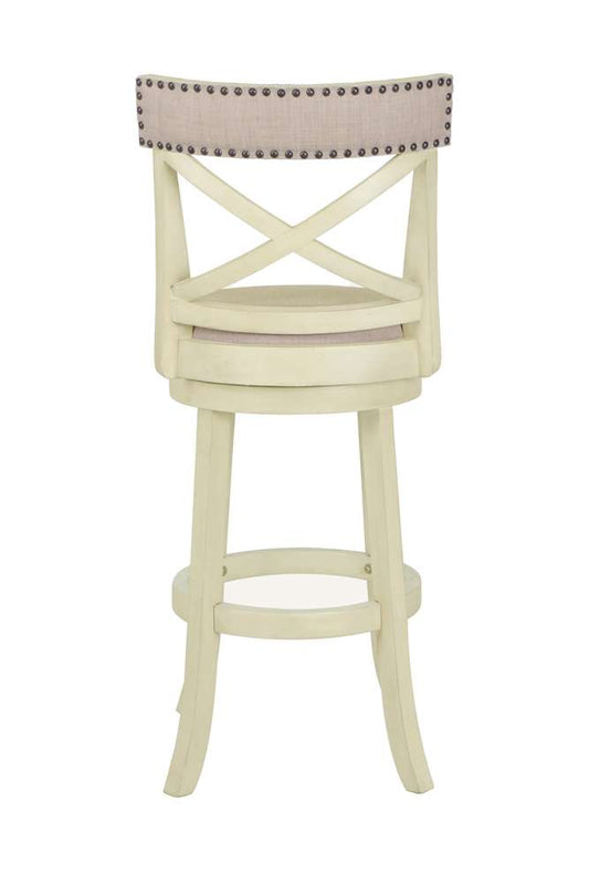 New Classic Furniture - York 29in Bar Stool-Ant White With Fabric Seat - S1219-BS-FW veiw 2