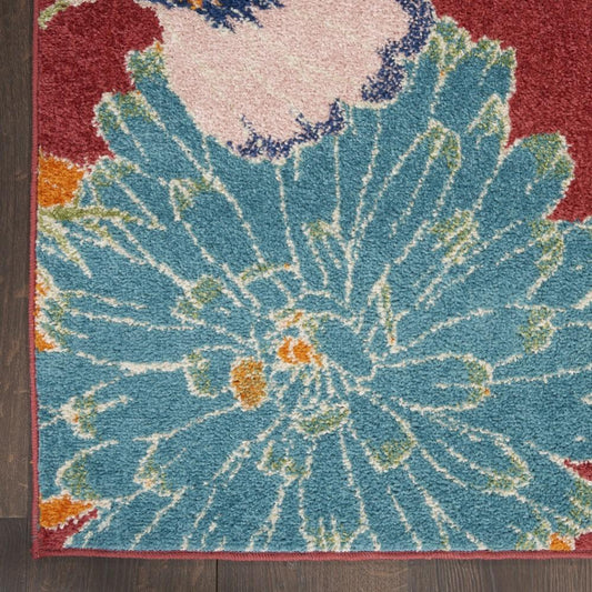 Nourison - Allur Area Rug - 53in x 73in Red Multicolor - ALR06-99446838858_CLOSEOUT veiw 2
