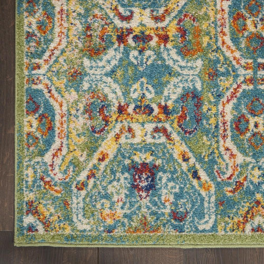 Nourison - Allur Area Rug - 53in x 73in Turquoise Multicolor - ALR05-99446838650 - CLOSEOUT veiw 2