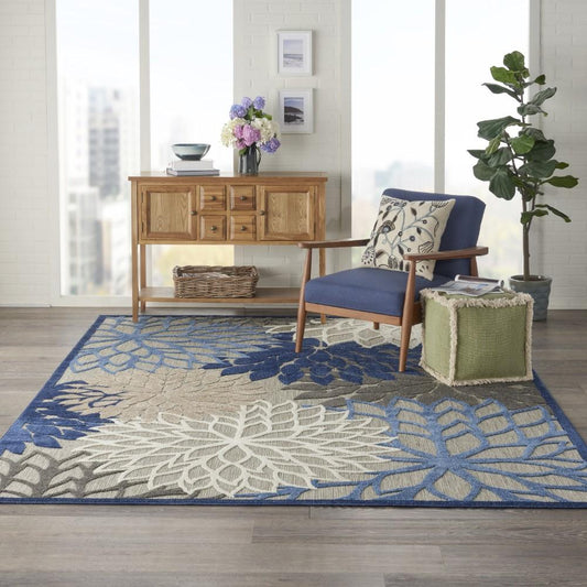 Nourison - Aloha 710in x 106in Blue Patio Area Rug - ALH05-99446738783 veiw 2
