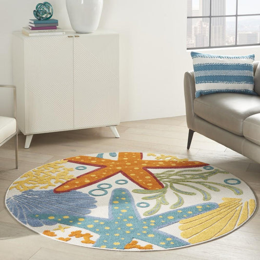 Nourison - Aloha Area Rug - 4 x round Multicolor - ALH24-99446828675 veiw 2