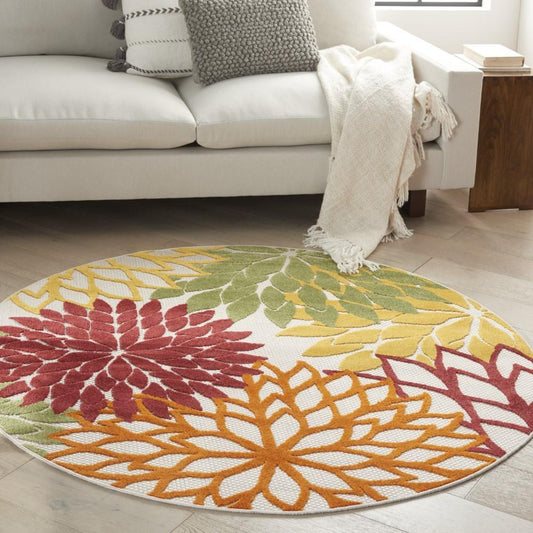 Nourison - Aloha Area Rug - 53in x round Red Multi Colored - ALH05-99446826947 veiw 2