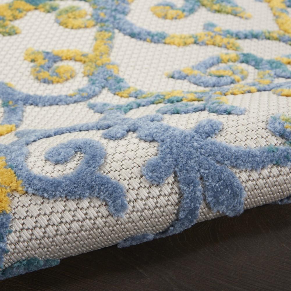 Nourison - Aloha Indoor/Outdoor Area Rug - 710in x 106in Ivory Blue - ALH21-99446828194 veiw 2