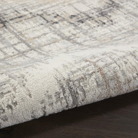 Nourison - Elation Area Rug - 53in x 73in Grey Ivory - ETN04-99446840387 veiw 2