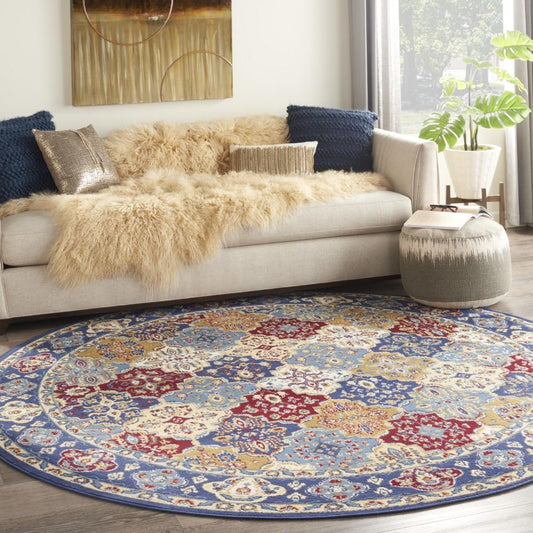 Nourison - Grafix Area Rug - 8 x ROUND Multicolor - GRF31-99446809674 veiw 2