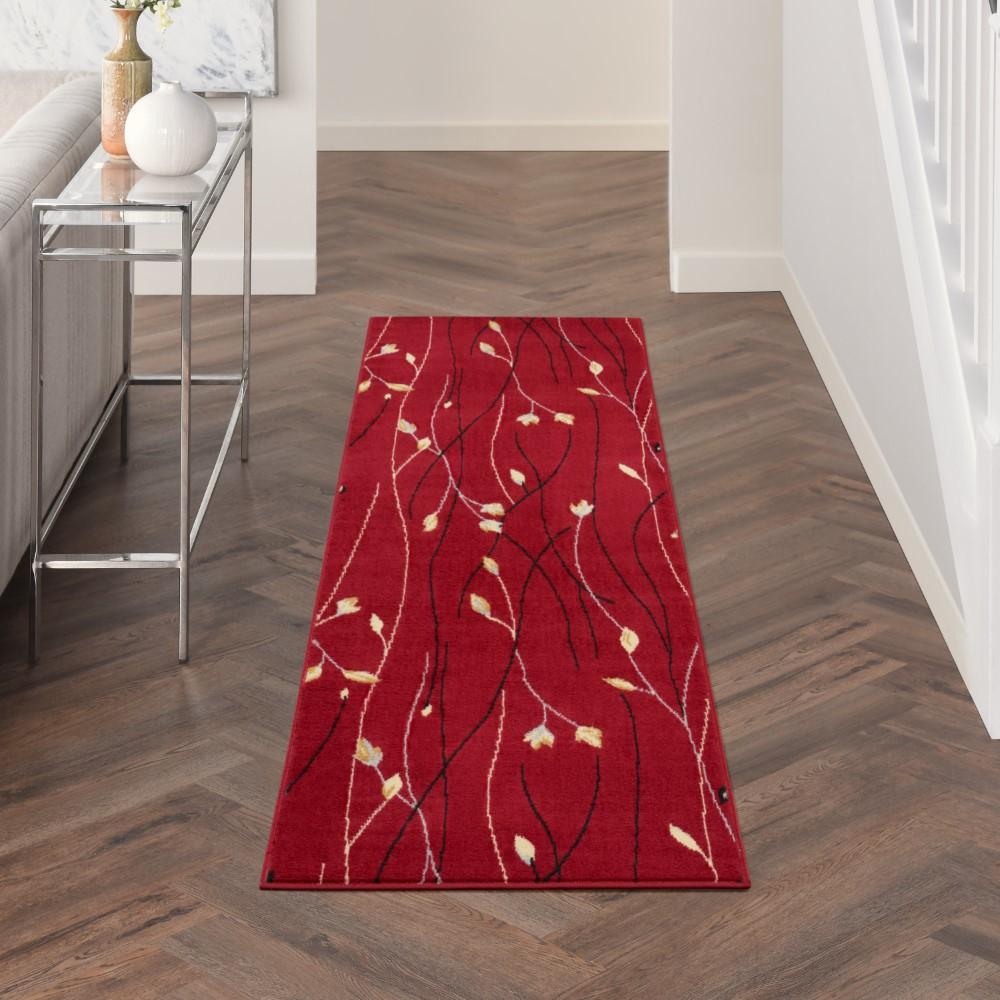 Nourison - Grafix Area Rug - 23in x 76in Red - GRF15-99446810090 veiw 2
