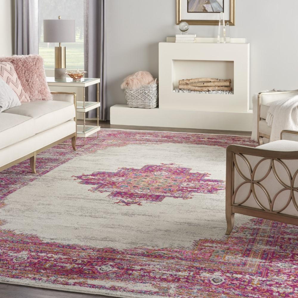 Nourison - Passion Area Rug - 10 x 14 Ivory/Fushia - PSN03-99446815163 veiw 2