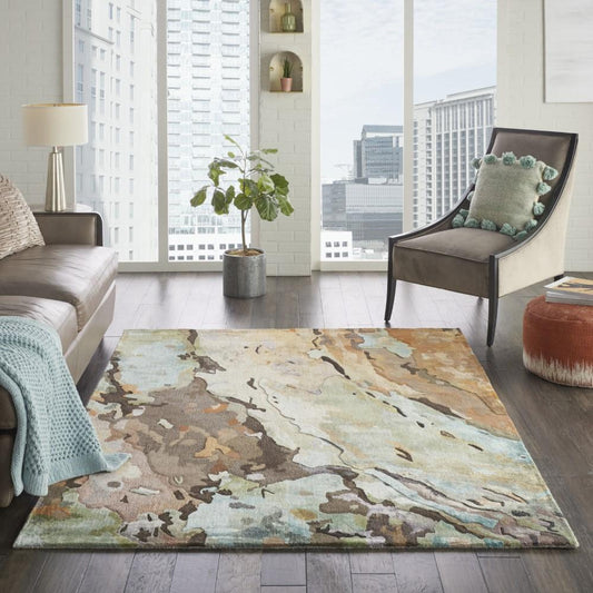 Nourison - Prismatic 56in x 75in Multicolor Abstract Area Rug - PRS09-99446362452 view 2