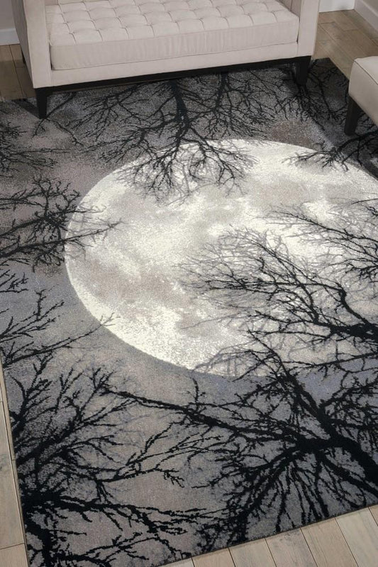 Nourison - Twilight TWI17 Black and Grey 12x15 Oversized Rug - TWI17-99446333872_CLOSEOUT veiw 2