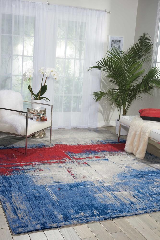 Nourison - Twilight TWI19 Red and Blue 12x15 Oversized Rug - TWI19-99446357007_CLOSEOUT veiw 2