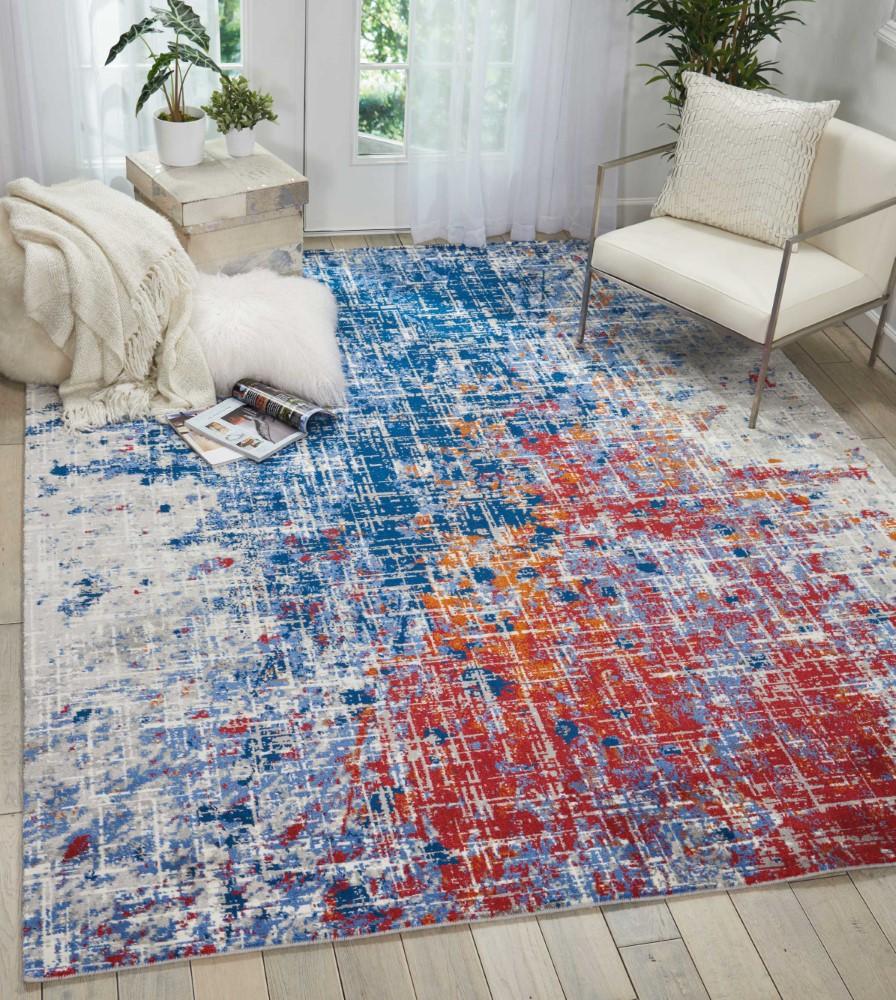 Nourison - Twilight TWI25 Red and Blue 12x15 Oversized Rug - TWI25-99446081063_CLOSEOUT veiw 2