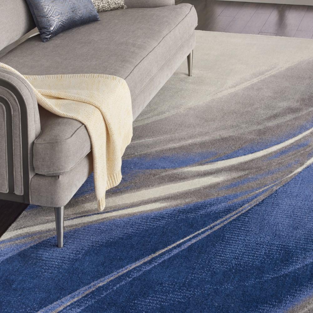 Nourison - Twilight TWI28 Ivory Bone Blue 12x15 Oversized Rug - TWI28-99446494009_CLOSEOUT veiw 3