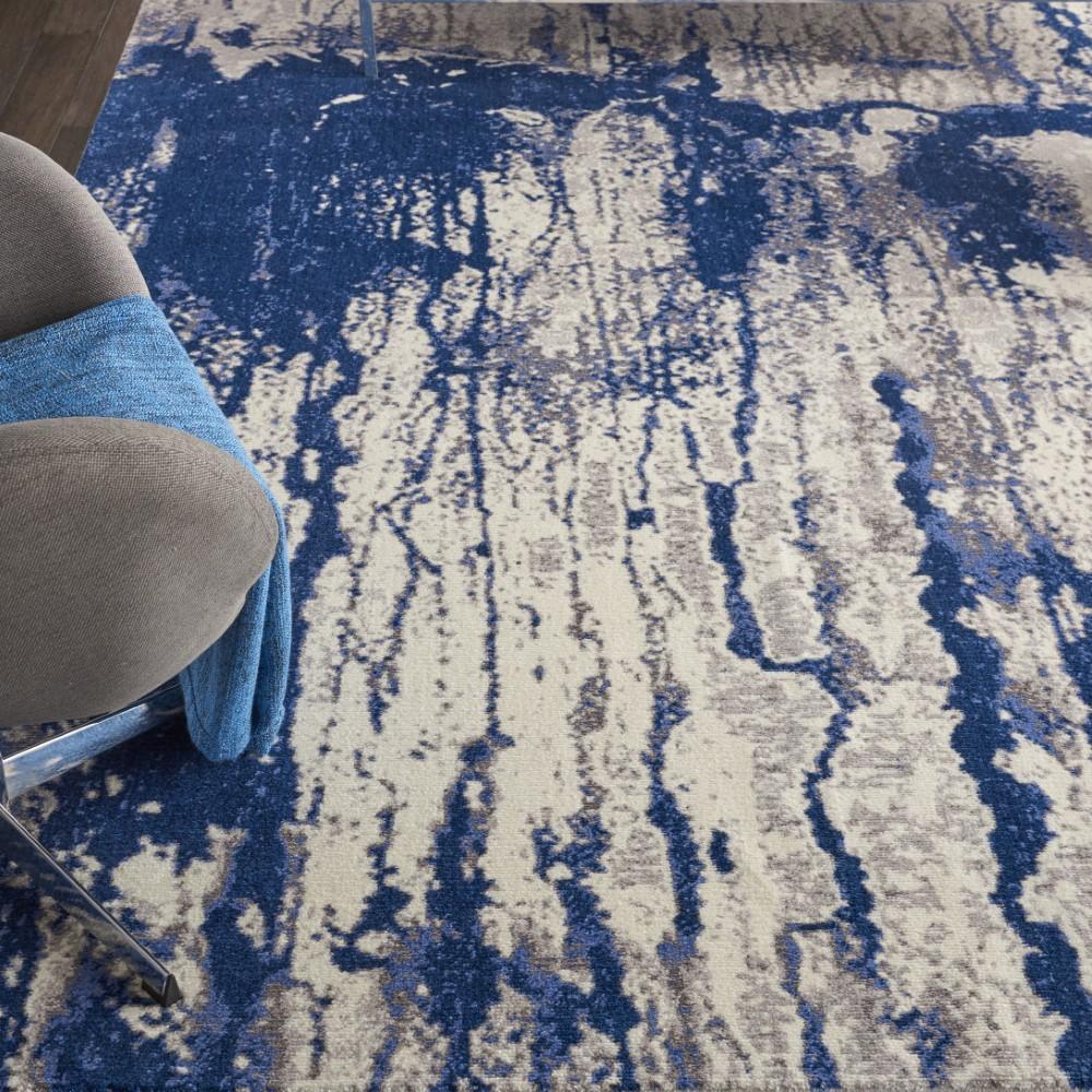 Nourison - Twilight TWI29 Navy Blue and White 12x15 Oversized Rug - TWI29-99446494023_CLOSEOUT veiw 3