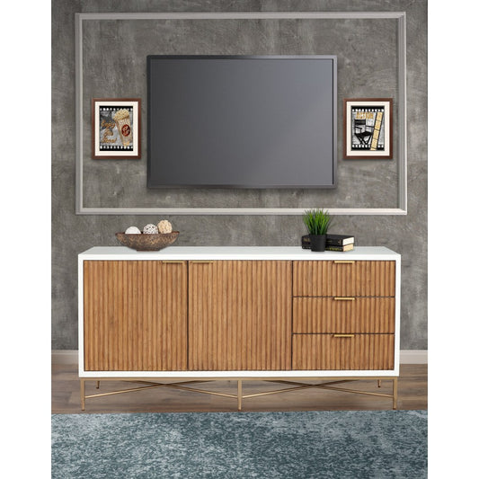 Origins by Alpine - Larsen TV Console, White - 7400-10 view 2