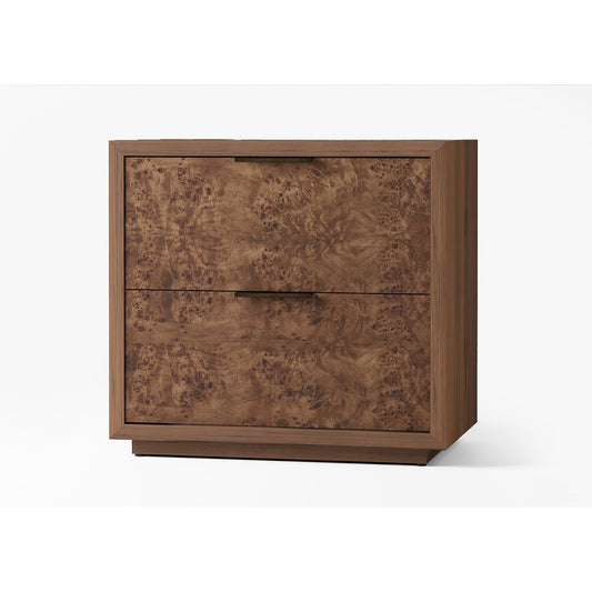 Origins by Alpine - Milan Nightstand, Walnut - 125BRN-02 view 2