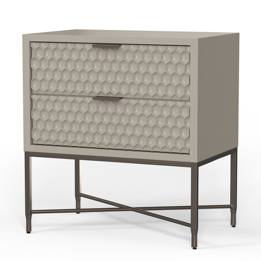 Origins by Alpine - Milo Nightstand (Cement Gray) - 6500-02 view 3