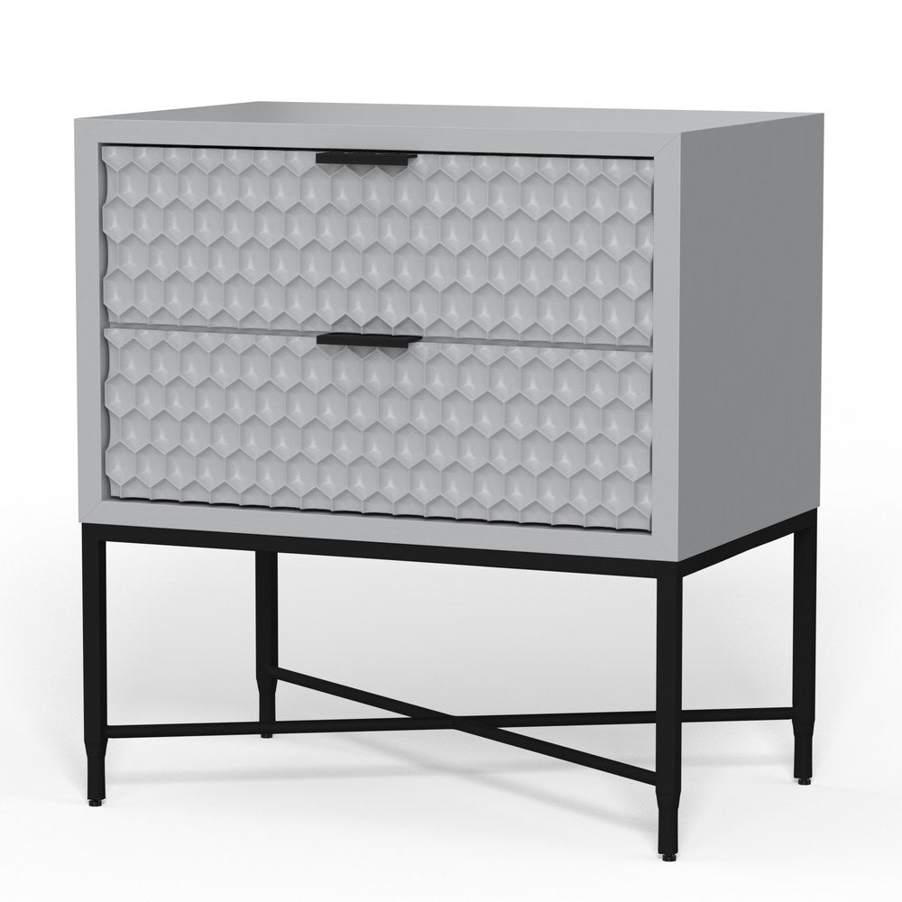 Origins by Alpine - Milo Nightstand (Sky Gray) - 6300-02 view 3