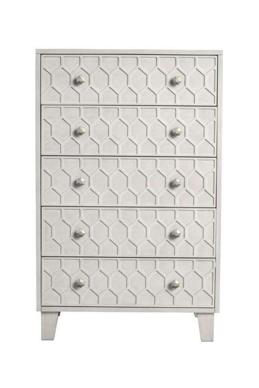 Origins by Alpine - Denver Five Drawer Chest in Grey - 2013-05 veiw 2