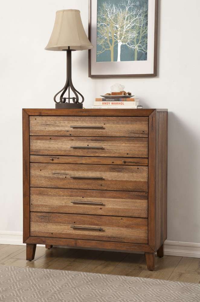 Origins by Alpine - Trinidad 5 Drawer Multifunction Chest in Brown - 2500-05 veiw 4