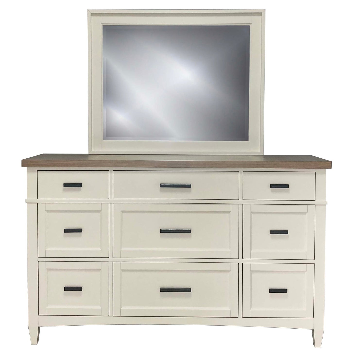 Parker House - Americana Modern Bedroom Queen Shelter Bed 2 Nightstands Dresser with Mirror and Chest - BAME-6PC-1250-DMN2C view 17