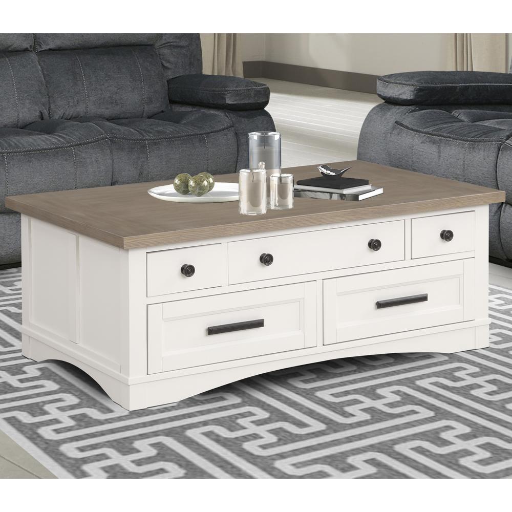 Parker House - Americana Modern Cocktail Table with Lift Top in Cotton - AME05-COT veiw 3