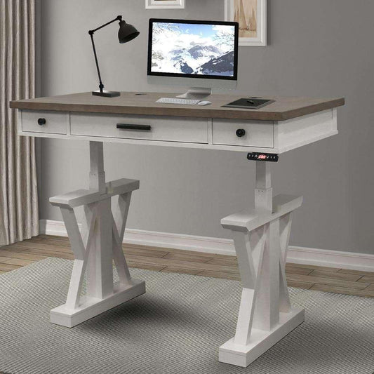 Parker House - Americana Modern Cotton 56 in. Power Lift Desk (from 23 in. to 48.5 in.) - AME256-2-COT veiw 2