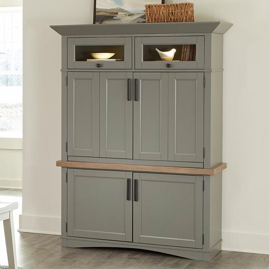 Parker House - Americana Modern Workstation with LED Light in Dove - AME350-3-DOV view 2