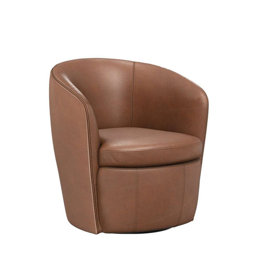 Parker House - Barolo - Vintage Whiskey 100% Italian Leather Swivel Club Chair (Set of 2) - SBAR#912S-2-VGWK view 2
