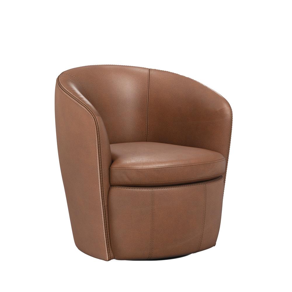 Parker House - Barolo - Vintage Whiskey 100% Italian Leather Swivel Club Chair - SBAR#912S-VGWK veiw 3