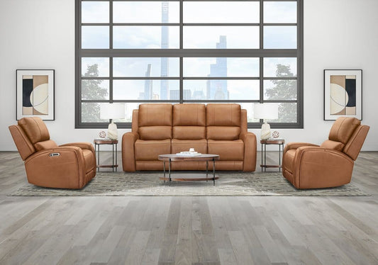 Parker House - Belmont - Lyric Caramel Zero Gravity Power Reclining Sofa and 2 Recliners - Lyric Caramel - MBEL-311P3Z-LYCM view 2