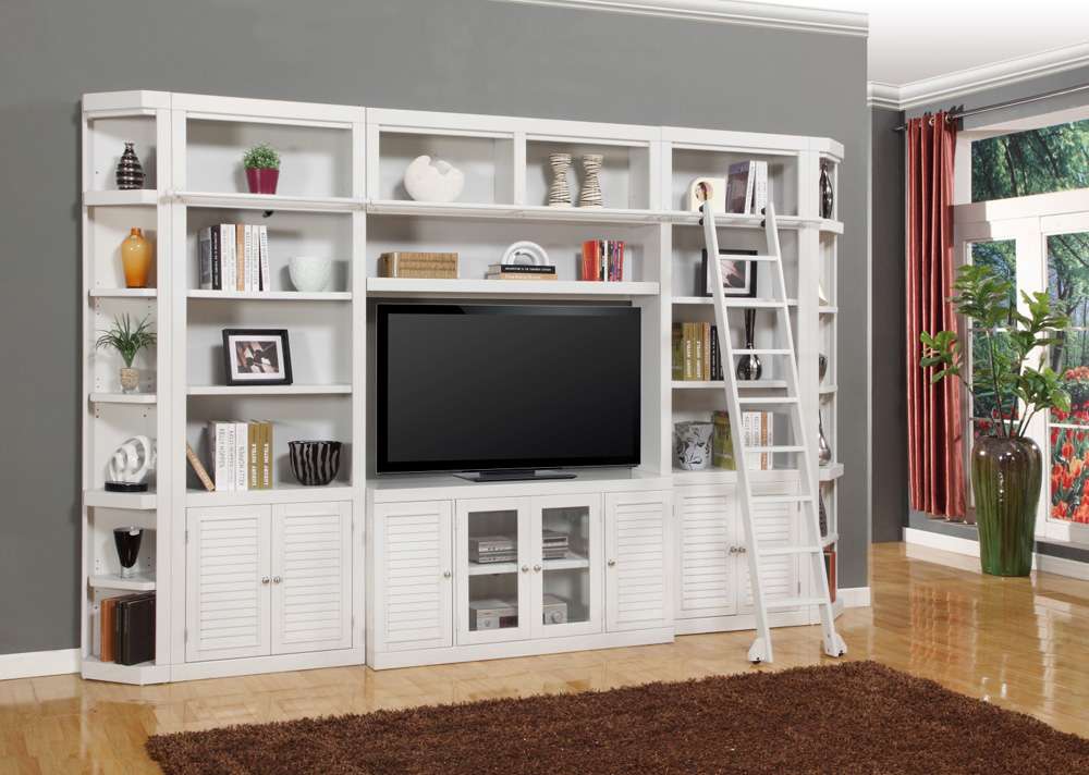Parker House - Boca 7 Piece Entertainment Wall with Corner Bookcases - BOC-7PC-ENT-RNDWALL veiw 4