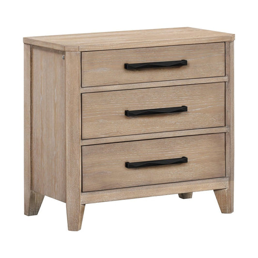 Parker House - Breckenridge - Bedroom 3 Drawer Nightstand with USB Port - Brown - BBRE-50 view 2