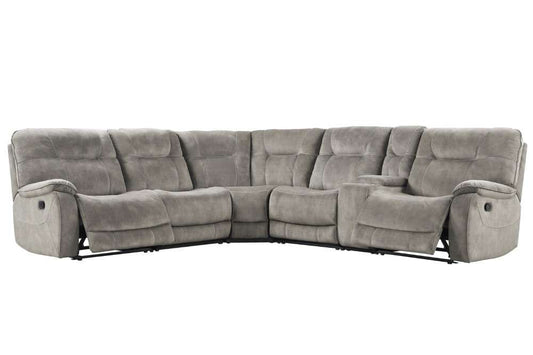 Parker House - Cooper Shadow Natural 6 Pc Manual Reclining Sectional with Entertainment Console - MCOO-PACKA-SNA view 2