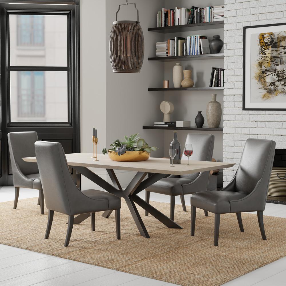 Parker House - Crossings - Monaco Dining 86 In. Rectangular Dining Table With 4 Upholstered Chairs - DMON-5PC-86REC-DSIE-CPSL view 11