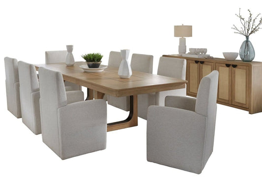 Parker House - Escape - Dining 84 Inch Rectangular Table with Console and 8 Caster Chairs - Glazed Natural Oak Black Metal Trim - DESC-10PC-84REC-90-2618 view 2