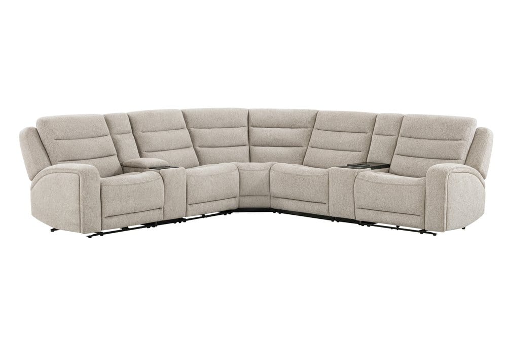 Parker House - Felix - Mari Fawn 7 Piece Zero Gravity Power Reclining Sectional with Beverage Cooler Console - Mari Fawn - MFLX-KIT-7C-P2Z-MAFA view 7