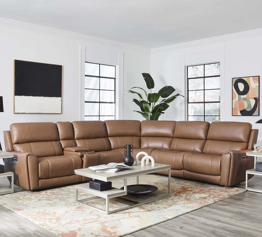 Parker House - Hancock - Apple Cider 6 Piece Zero Gravity Power Reclining Sectional with Power Adjustable Headrests - Apple Cider - MHAN-KIT-6A-P3Z-APCI view 2