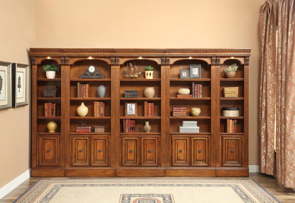 Parker House - Huntington 5PC Library Wall Set in Antique Vintage Pecan veiw 1