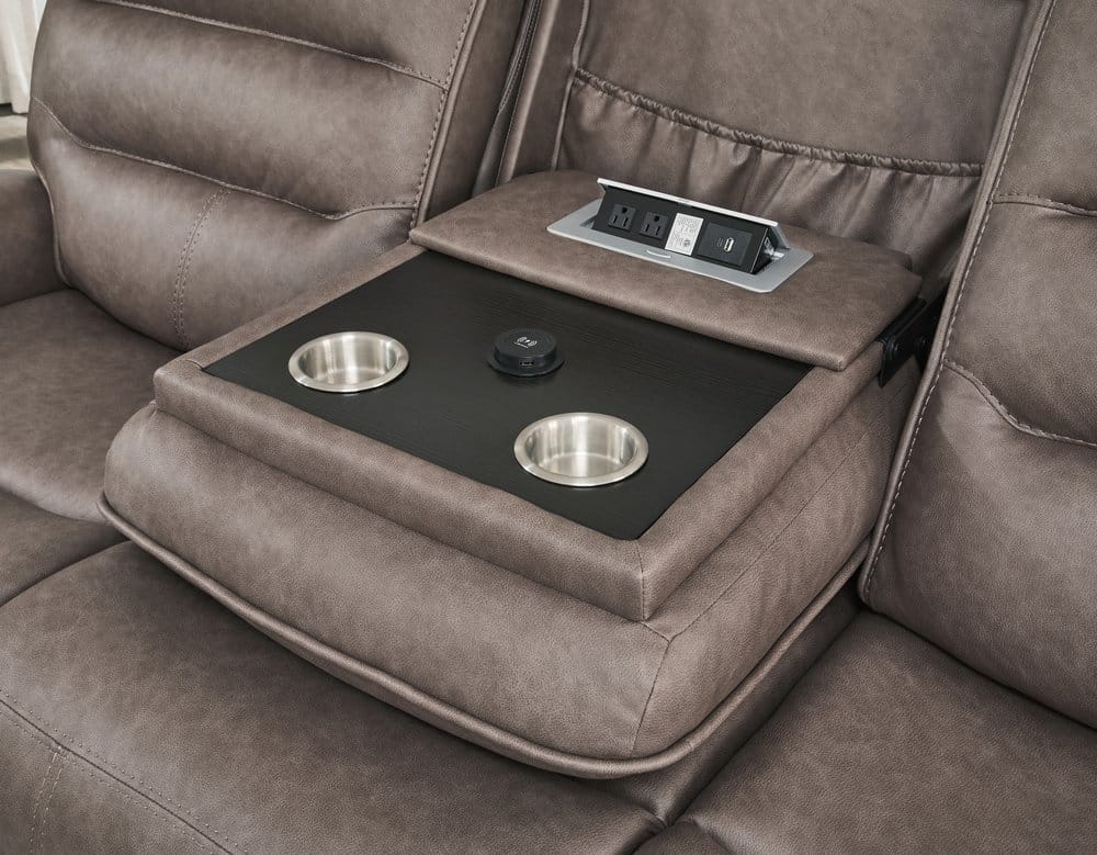 Parker House - Lawson - Sydney Brunette Zero Gravity Triple Power Reclining Sofa with Drop Down Table P2 - Sydney Brunette - MLAW-835P2Z-SYBR view 13