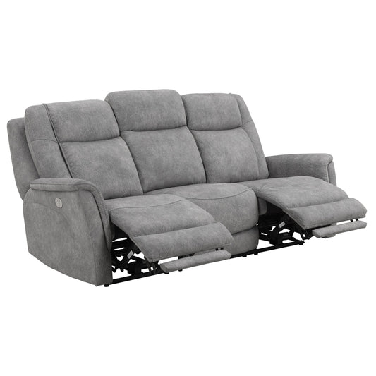 Parker House - Linus - Hudson Grey Power Reclining Sofa and Recliner - MLIN-31PHZ-HGY view 2