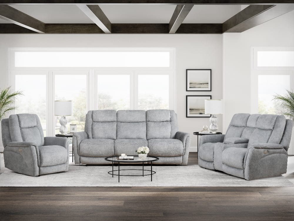 Parker House - Linus - Hudson Grey Power Zero Gravity Console Loveseat - MLIN#822CPHZ-HGY view 7