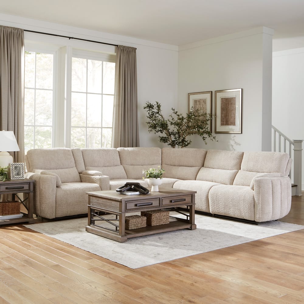 Parker House - Modesto - Buttercream 6 Piece Modular Power Reclining Sectional with Power Adjustable Headrests - MMOD-PACKA(H)-BUCR view 6